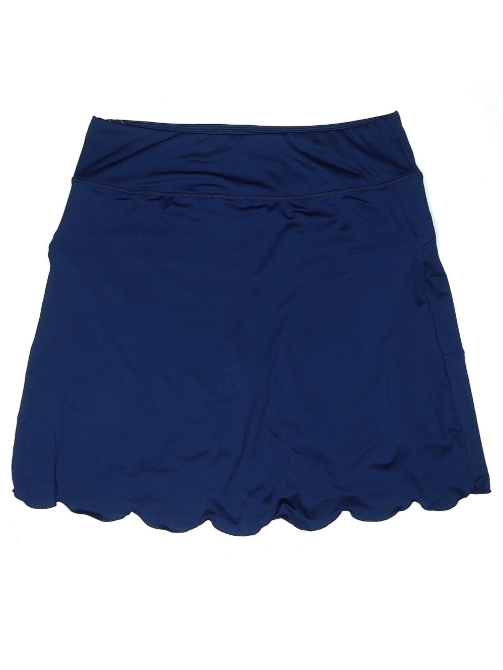 Navy Blue Moteepi Scallop Hem Active Skort